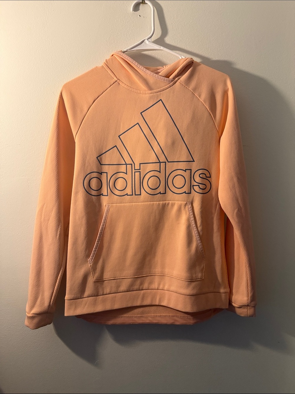 adidas Men’s Peach Crewneck Hoodie with Logo